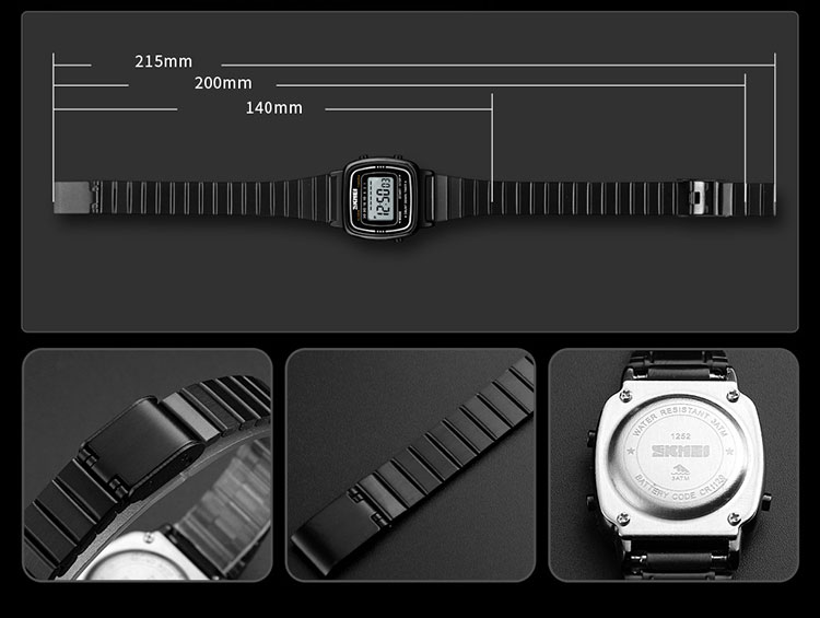 2022 SKMEI 1901 Роскошные наручные часы из нержавеющей стали kadin saat montres men мужские наручные часы с сетчатым ремешком цифровые спортивные женские наручные часы