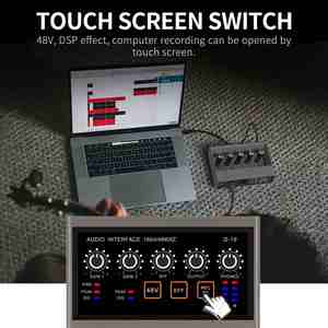 Interface audio USB XTUGA Q-16, qualité professionnelle, <span class=keywords><strong>carte</strong></span> <span class=keywords><strong>son</strong></span> de <span class=keywords><strong>studio</strong></span> d'enregistrement de haute qualité pour microphone filaire PC - Product Image 4