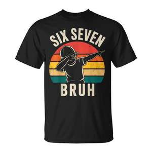 Six Seven Retro Dance Move T-shirt à manches courtes pour adulte unisexe à col rond imprimé - Product Image 1