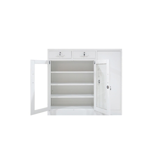 Armoire de rangement métallique moderne verrouillable et réglable à 2 tiroirs pour usage commercial, bureau à domicile, salon, école - Product Image 6