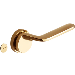 Kenop Pintu Kamar Mandi Modern Lapisan Emas PVD, Gagang Kunci Interior Standar Tinggi dengan Gaya Sederhana Terbuat dari Kayu, Seng, dan Paduan Besi untuk Pintu dan Jendela - Product Image 2