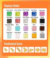 Wholesale Custom Mechanical Switch Fidget Toy Macaron Keycap Clicker Toy 1x4 3x3 Square Keyboard Keychain for Stress Relief Bulk