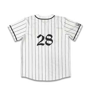 Camisetas de Béisbol Clásicas con Logotipo y Número de Equipo Personalizados, Diseño de Impresión por Transferencia de Calor, Ropa Deportiva Transpirable con Rayas, Protección UV, Tallas Grandes - Product Image 3