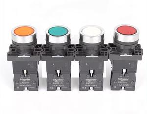 Nouveau et Original Série XA2 Bouton-poussoir lumineux complet XA2EW33B1 XA2EW33M1 Retour par ressort vert - Product Image 4