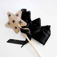 Nouveau bandeau couronne à paillettes et baguette étoile bâton Halloween fête chat oreille bandeau à paillettes pour enfants