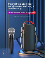 Haut-parleur 5.1 haute puissance 20W, subwoofer étanche portable pour extérieur, avec micro intégré, batterie, son pour danse de rue et karaoké à domicile