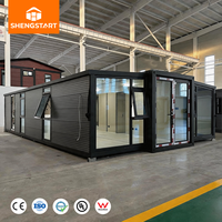Maison conteneur préfabriquée de luxe extensible à 3 chambres, avec cuisine, appartement, villa moderne, hôtel, salle de bain, cabine de vie, salon