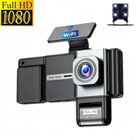 Caméra embarquée Full HD 1080P 4 canaux avec écran IPS 3 pouces, WiFi, vision nocturne, enregistrement en boucle, grand angle, garantie 1 an