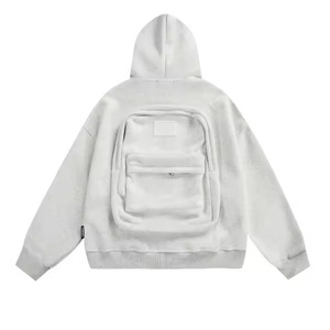 Personalizado de alta calidad de gran tamaño Boxy moda Sudadera con capucha hombres lisos con cremallera Casual mochila sudaderas con capucha Unisex sudaderas con capucha de los hombres - Product Image 6