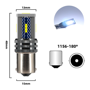 Ampoules LED Canbus 1156 1157 T20 7440 7443 sans erreur, super lumineuses, blanc 6000K, pour clignotants, feux de recul, feux stop et feux arrière de voiture, 12V-24V - Product Image 2