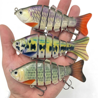 Leurres coulants pour fabricants, 16g, en acier inoxydable, appât dur artificiel multi-sections, simulation de poisson, matériel de pêche