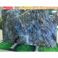 Granite moderne de luxe bleu émeraude labradorite pour dalles de sol, pavés, décoration intérieure d'hôtel