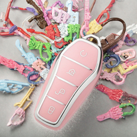 Étui de clé de voiture flexible personnalisable en TPU, housse de clé de voiture, accessoires BYD E2/E3/Song PRO/Yuan Plus/Dolphin, télécommande anti-chute