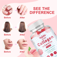 Gummies de Collagène Wslinttia Multi-Vitamines Biotine : Améliorez la Qualité des Cheveux, de la Peau et des Ongles, Éclaircissement Cutané