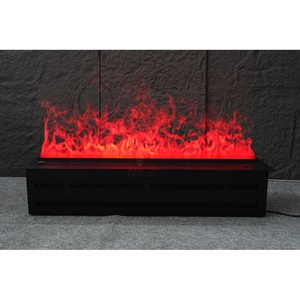 <span class=keywords><strong>Cheminée</strong></span> électrique à vapeur d'eau 3D à flamme <span class=keywords><strong>LED</strong></span> multicolore réglable et personnalisable de 50 cm, avec application, en promotion - Product Image 3