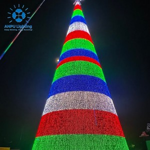 ANPU LIGHTING AP-Mile High Tree 50M Arbre <span class=keywords><strong>de</strong></span> Noël Géant avec Éclairage LED RGB Dynamique - Décoration <span class=keywords><strong>de</strong></span> Fêtes IP65 - Vente Directe Usine - Product Image 3