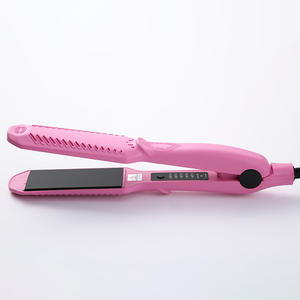 Lisseur <span class=keywords><strong>électrique</strong></span> plat pour cheveux, mini lisseur de barbe portable, fer à lisser à la vapeur, meilleure qualité, 1 pièce - Product Image 1
