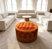 Repose-pieds ottoman en velours CARLFROD, grande taille, pour salon, entrée, chambre, école, appartement - Vente en gros