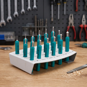 Jeu de gabarits de sertissage de pierres précieuses de 1 mm à 5 mm avec support en acrylique pour la fabrication de bijoux et les outils de sertissage de pierres |   GS950 - Product Image 2