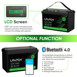 Batería LiFePO4 de 12.8V 50Ah sin mantenimiento con BMS de 50A integrado IP65 para respaldo doméstico y carga solar - Product Image 6