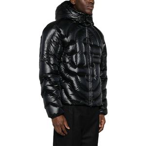 Chaqueta Acolchada Brillante de Moda Urbana con Logotipo Personalizado, Chaqueta Impermeable Negra con Plumas - Product Image 3