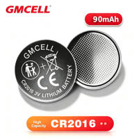GMCELL - Batería de Botón de Litio Cr2016 de 90 mAh y 3 V para Alarma de Vehículo, Precio de Fábrica, Suministro OEM, Pairdeer