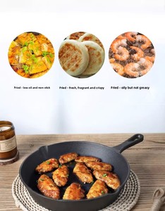 Juego de 3 Sartenes de Hierro Fundido Precuradas, Juego de Sartenes Antiadherentes para Cocinar en la Cocina, Aptas para Horno - Product Image 5