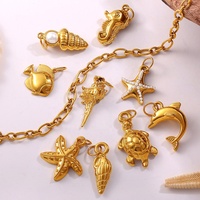 Bracelets et Colliers Personnalisés en Gros, Plaqué Or 18K, Émail, Pierre de Naissance, Forme Poisson, Bijoux Tendance en Acier Inoxydable