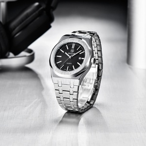 Reloj BENYAR Cuadrado para Hombre, de Acero Inoxidable, Luminoso e Impermeable, con Calendario, Estilo Ejecutivo y Juvenil, de Cuarzo, Gran Venta - Product Image 3