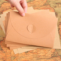 Nouveau sac d'enveloppe en papier Kraft brun uni décoratif d'amour créatif de haute qualité en gros pour l'emballage