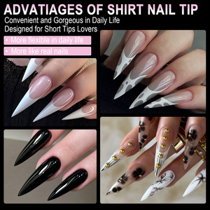 TSZS 50 piezas/bolsa, puntas <span class=keywords><strong>de</strong></span> <span class=keywords><strong>gel</strong></span> suave <span class=keywords><strong>de</strong></span> cobertura completa, cuadradas, tipo ataúd y almendradas, tamaños individuales # 5 # 6 # 7 # 8 # 9 Puntas <span class=keywords><strong>de</strong></span> <span class=keywords><strong>Gel</strong></span> Acrílico Suave <span class=keywords><strong>de</strong></span> Tamaño Individual - Product Image 5