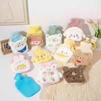 Bouillotte d'eau chaude/froide amovible et lavable en PVC, motif dessin animé, mignonne, pour mains/pieds/ventre, pour bébé, hiver