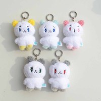   Porte-clés en peluche PLAVE 8/12CM, peluche courte douce, dessin animé mignon, rembourrage en coton PP, jouet BAMBY NOAH HAMIN, cadeau d'anniversaire pour les fans