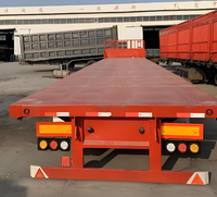 Nouvelle semi-remorque à plateau en acier de 20 pieds, 40 pieds, 2/3/4 axes, haute capacité pour le transport de conteneurs, à vendre