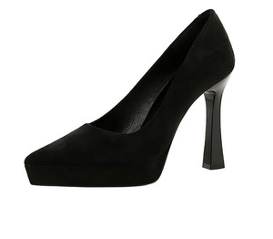 Chaussures à talons chaton en cuir ajouré avec strass, confortables et imperméables, pour hommes et femmes - Product Image 1