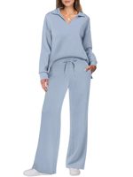 Mode printemps, vêtements décontractés pour femmes, pantalon à cordon de serrage à manches longues, couleur unie, ensembles de pantalons deux pièces pour femmes