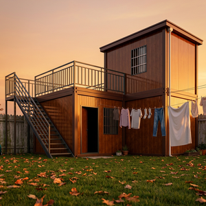 Maison préfabriquée de luxe abordable à <span class=keywords><strong>2</strong></span> étages, détachable, pour jardin, prête à assembler - Product Image 3