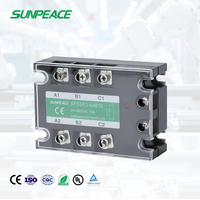 Relais statique miniature étanche à montage sur rail DIN avec dissipateur thermique AA industriel monophasé triphasé 10A-150A 220V 600V SSR
