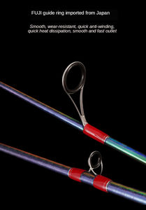 Leurre pur vente en gros <span class=keywords><strong>2</strong></span> sections haute teneur en carbone 6'6 ", <span class=keywords><strong>7</strong></span> ', <span class=keywords><strong>7</strong></span>'6", 8 ", 8'6" Guides Fuji canne à pêche filature - Product Image 2