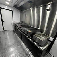 Remorque alimentaire de 16 pieds pour hot-dogs, glaces et frites, avec grill en acier inoxydable, taille personnalisable, pour cuisine mobile de restauration rapide