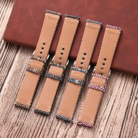 Bracelets de montre en tissu tissé VintageTime 18mm 20mm 22mm, bracelet en cuir tweed à chevrons, attache rapide à barrettes à ressort, bracelet sport
