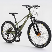 Vélo de montagne VTT haut de gamme ultraléger à 21 vitesses avec système de freinage à disque, cadre en alliage de magnésium-aluminium de 24 pouces