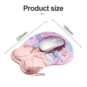 แผ่นรองเมาส์ 3 มิติ ลายโจโจ้ เทกีลา เกิร์ล อนิเมะ หน้าอก แผ่นรองเมาส์พร้อมที่พักข้อมือ ซิลิโคน แผ่นรองเล่นเกม แผ่นรองเมาส์เจล สำหรับสำนักงานและบ้าน - Product Image 5