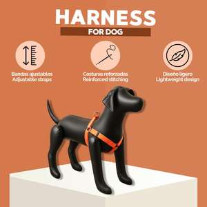 Pettorina per Cani Yommy in Nylon Triangolare, Regolabile, Anti-Trazione, Comoda, Leggera, con Fibbia a Sgancio Rapido - Product Image 4