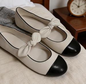 Chaussures d'été pour femmes, style rétro français, ballerines Mary Jane à enfiler avec bride à boucle, semelle en caoutchouc rehaussante - Product Image 1