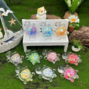 พวงกุญแจเต่าสีแดงสดใสโปร่งแสงประดับเลื่อมอะคริลิกอีพ็อกซี่เรซิ่น DIY จี้ห้อยกระเป๋า ฤดูร้อน 2024 เครื่องประดับแฟชั่นอินเทรนด์ - Product Image 3