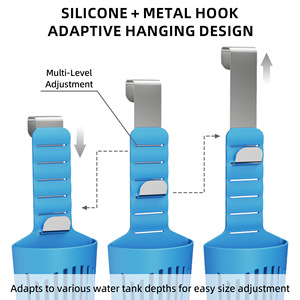 Soporte para Pastillas de Limpieza de Inodoro con Diseño <span class=keywords><strong>Suspendido</strong></span>, en Colores Azul/Negro/Gris, Superventas - Product Image 3