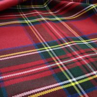 Scottish Red Check Plaid Stoff Garn gefärbtes Polyester für Schuluniformen Jungen Mädchen Kleidung Gewebte Technik für Anzüge Kleidungs stücke