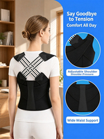 Correcteur de posture pour hommes et femmes, redresseur de dos réglable, soutien respirant pour le haut du dos OEM ODM