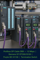 Câble blindé Profibus DP, assemblage 9 broches D-Sub, PVC violet, standard